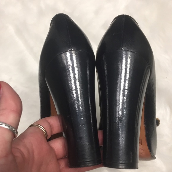 MARC JACOBS Patent Leather Mary Jane Heel Bluish - Picture 3 of 6